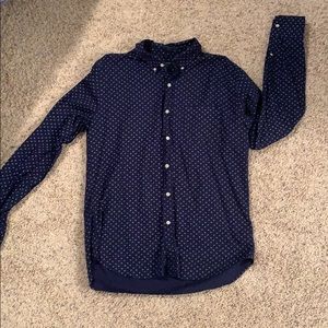 J crew navy button down